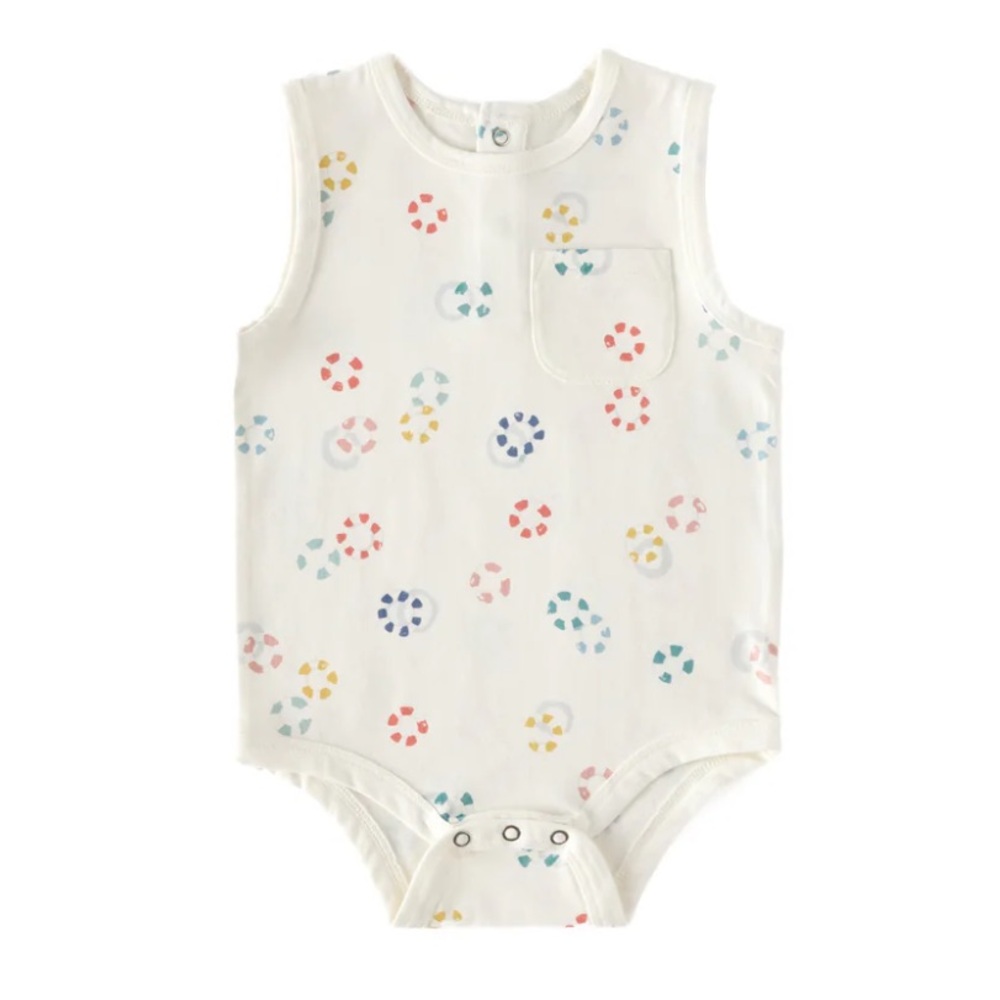 Pehr Tank One Piece in Splash 6-12 months